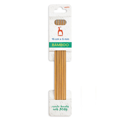 Pony Bamboo Double Pointed Needles 20cm